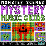 Monster Mystery Music Grids - Symbols Digital Resources